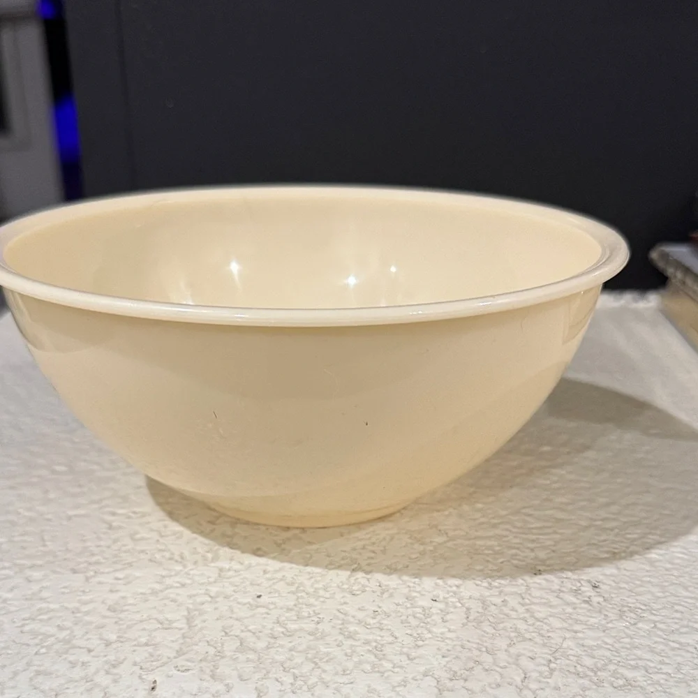 Set of Three Nested Bowls in Cream and Teal plus 1 more total 4 - Picture 4 of 5